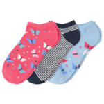Ernsting's family 3 Paar Mädchen Sneaker-Socken Schmetterling - bis 31.03.2024