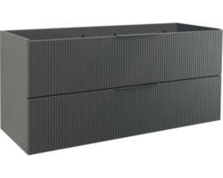 Waschbeckenunterschrank Jungborn Quattro 120x50 cmx46 cm ohne Waschbecken schwarz matt matt