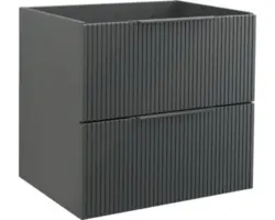 Waschbeckenunterschrank Jungborn Quattro 60x50 cmx46 cm ohne Waschbecken schwarz matt matt