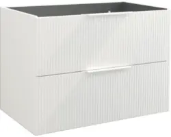 Waschbeckenunterschrank Jungborn Quattro 80x50x46 cm ohne Waschbecken weiß matt