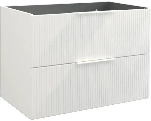 Waschbeckenunterschrank Jungborn Quattro 80x50x46 cm ohne Waschbecken weiß matt