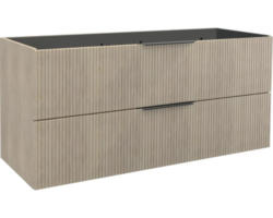 Waschbeckenunterschrank Jungborn Quattro 120x50 cmx46 cm ohne Waschbecken tabak eiche matt