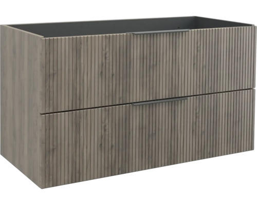 Waschbeckenunterschrank Jungborn Quattro 100x50x46 cm ohne Waschbecken nuss matt