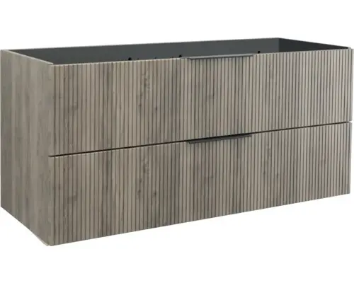 Waschbeckenunterschrank Jungborn Quattro 120x50x46 cm ohne Waschbecken nuss matt