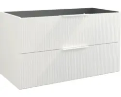 Waschbeckenunterschrank Jungborn Quattro 100x50x46 cm ohne Waschbecken weiß matt