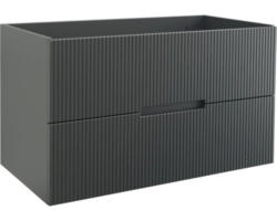 Waschbeckenunterschrank Jungborn Sedici 100x57x50 cm ohne Waschbecken schwarz matt