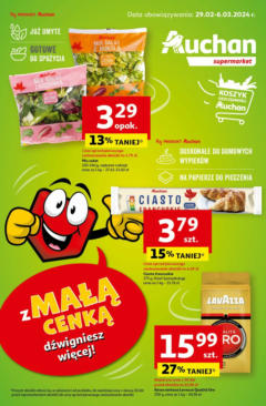 Auchan Gazetka od 29.02.2024 | Strona: 1 | Produkty: Kawa, Rukola, Roszponka