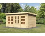 Hornbach Gartenhaus Karibu Graubünden inkl. Geräteraum Fenster 426 x 276 cm