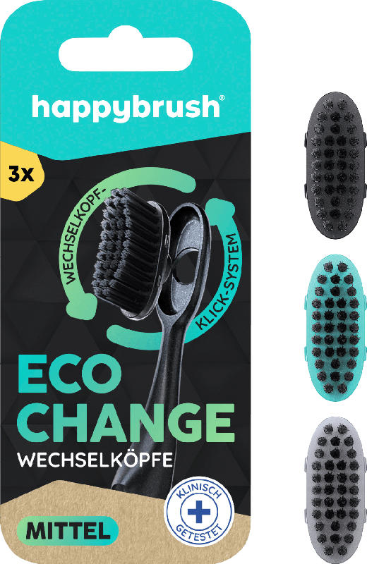 happybrush Aufsteckbürsten Eco Change mittel