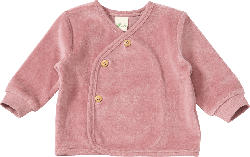 ALANA Langarmshirt mit Wickelschnitt aus Nicki-Stoff, rosa, Gr. 74
