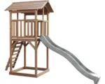 Hornbach Spielturm axi Beach Tower graue Rutsche Holz braun grau