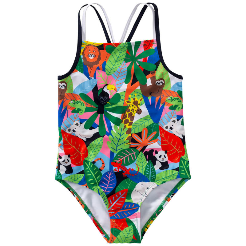 Mädchen Badeanzug mit Dschungel-Motiven (Nur online)