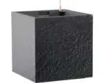 Hornbach Übertopf mit Pflanzeinsatz Cubico Stone Kunststoff 27 x 27 x 27 cm anthrazit