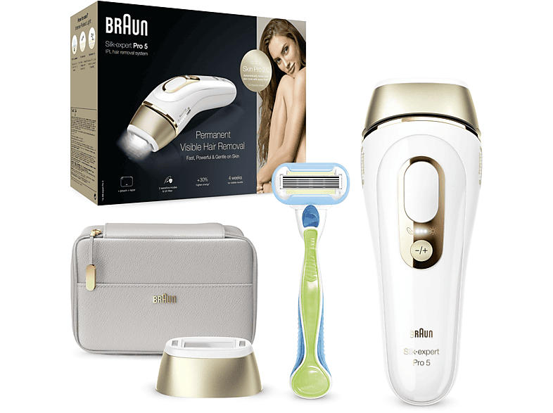 Braun Silk Expert Pro 5 PL5054 Haarentfernungsgerät (Weiß, mit 1 Aufsatz, Netzbetrieb)