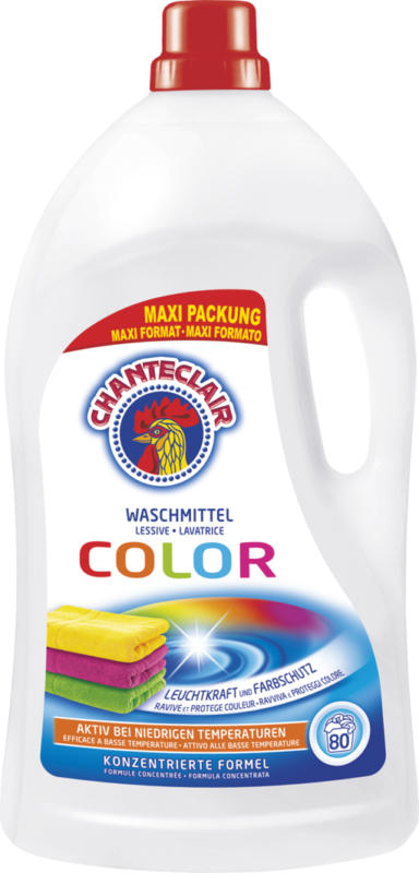 Lessive liquide Color Chanteclair, 80 lessives, 4 litres