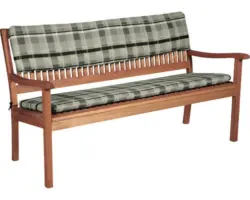 Auflage für Bank Doppler Spot Rückenteil 110 x 30 cm karo grau