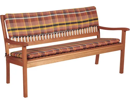 Auflage für Bank Doppler Spot Sitzteil 110 x 45 cm karo rot