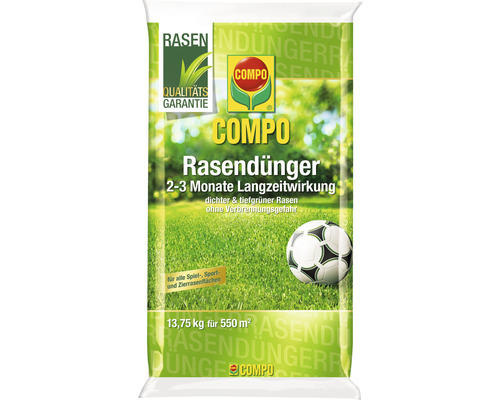 Rasendünger Compo 2 - 3 Monate Langzeitwirkung 13,75 kg 550 m²