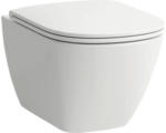Hornbach Wandtiefspülklosett-Set Laufen Lua spülrandlos weiß glänzend mit WC-Sitz