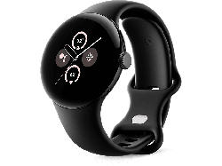 Google Pixel Watch 2 Wifi, 41mm, Aluminium Matte Black, Sportarmband in Obsidian; Smartwatch