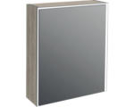 Hornbach LED-Spiegelschrank Jungborn Quattro Sedici Nove 1-türig 60x20x70 nussbaum