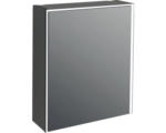 Hornbach LED-Spiegelschrank Jungborn Quattro Sedici Nove 1-türig 60x20x70 schwarz matt