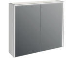Hornbach LED-Spiegelschrank Jungborn Quattro Sedici Nove 2-türig 80x20x70 cm grau