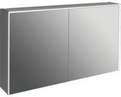 LED-Spiegelschrank Jungborn Quattro Sedici Nove 2-türig 120x20x70 cm schwarz matt