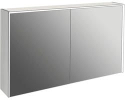 LED-Spiegelschrank Jungborn Quattro Sedici Nove 2-türig 120x20x70 cm grau