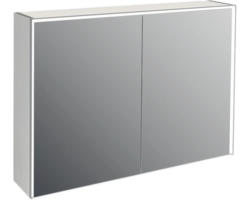 LED-Spiegelschrank Jungborn Quattro Sedici Nove 2-türig 100x20x70 cm grau