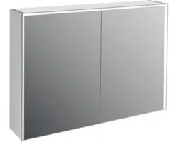 LED-Spiegelschrank Jungborn Quattro Sedici Nove 2-türig 100x20x70 cm grau