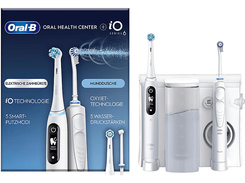 Oral-B OxyJet Reinigungssystem - Munddusche + Oral-B iO6