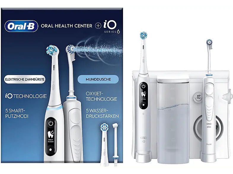 Oral-B OxyJet Reinigungssystem - Munddusche + Oral-B iO6