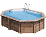 Hornbach Aufstellpool Holzpool-Set Gre oval 535x335x130 cm inkl. Sandfilteranlage, Skimmer, Leiter, Filtersand & Bodenschutzvlies Holz