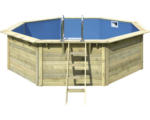 Hornbach Aufstellpool Holzpool-Set Karibu X2 achteckig Ø 508x124 cm inkl. Bodenschutzvlies blau