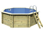 Hornbach Aufstellpool Holzpool-Set Karibu Classic 1A rund Ø 400x124 cm inkl. Leiter & Bodenschutzvlies Holz