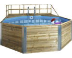 Hornbach Aufstellpool Holzpool Weka 593B achteckig 571x471x116 cm ohne Zubehör Kieferholz