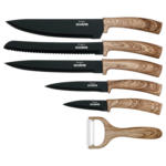 POCO Einrichtungsmarkt Pforzheim SCHÄFER Messerset Maple Wood schwarz Edelstahl 6 tlg.