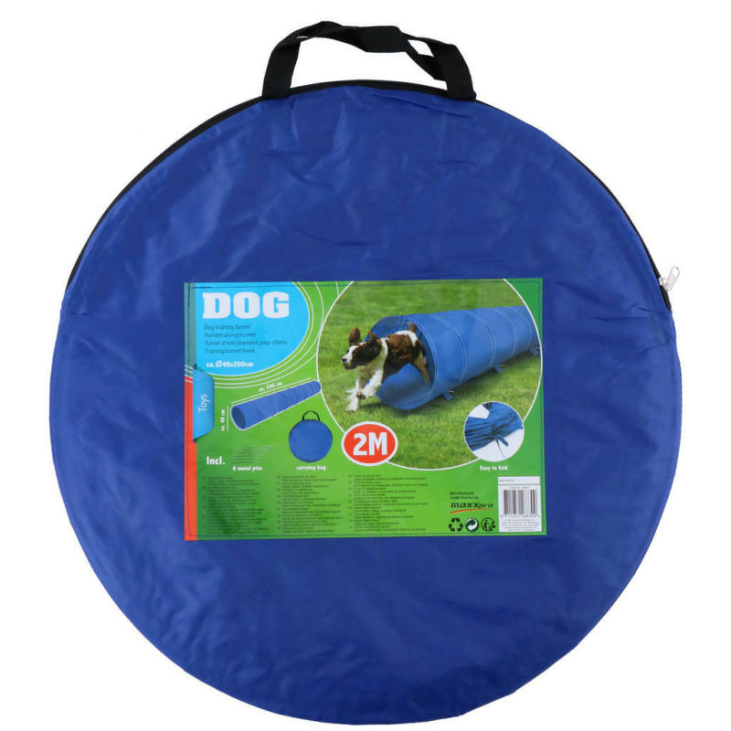 Pet Toys Hundetunnel blau Metall L/D: ca. 200x48 cm