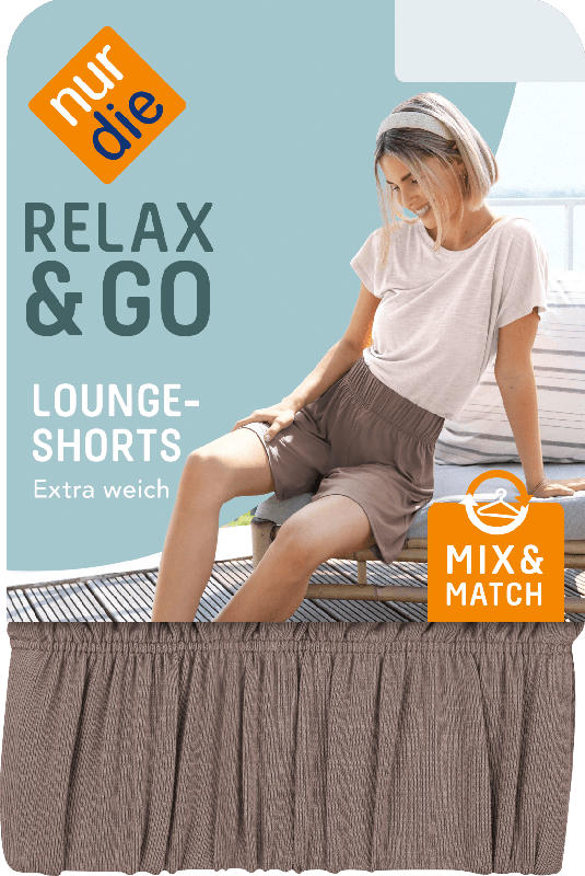 nur die Lounge Shorts aus Viskose braun Gr. 40/42