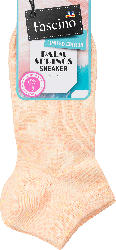 Fascino Sneaker Socken mit Noppengarn apricot Gr. 39-42