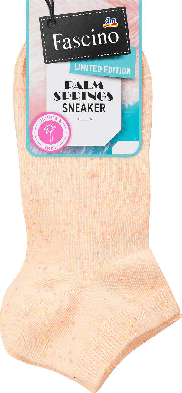 Fascino Sneaker Socken mit Noppengarn apricot Gr. 35-38