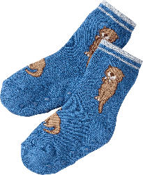 ALANA ABS Socken mit Otter-Motiv, blau, Gr. 18/19