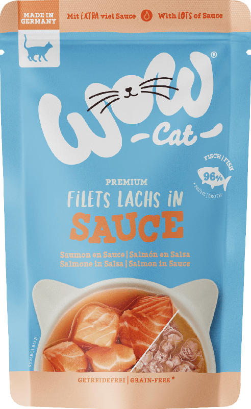 WOW Nassfutter Katze Lachs in Sauce, Adult