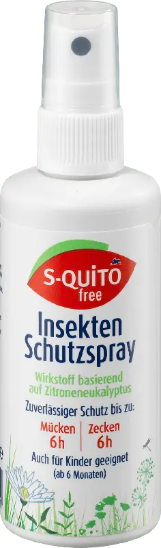S-quitofree Insekten Schutzspray aus Zitroneneukalyptus