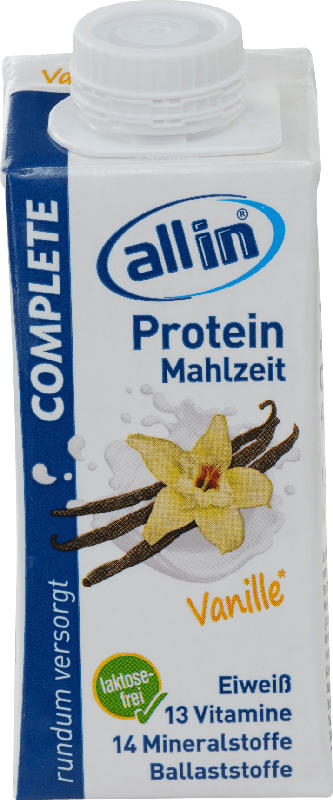allin Trinkmahlzeit Protein Complete Vanille