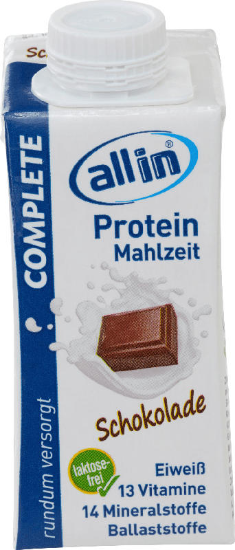 allin Trinkmahlzeit Protein Complete Schokolade