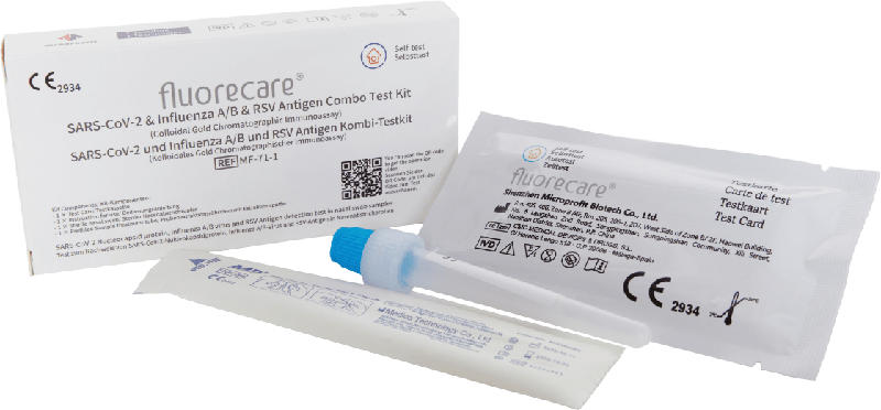 fluorecare Kombitest SARS-CoV-2 & Influenza A/B & RSV Antigen Combo Test Kit
