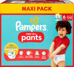 Pampers Baby-Dry Pants Extra Large, Grösse 6, 14-19 kg, 70 Stück