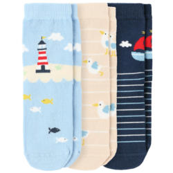3 Paar Baby Socken mit Meer-Motiven